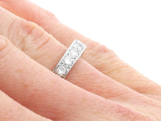 diamond White Gold Eternity Ring Size M on hand