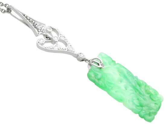 Antique Jade Pendant Closeup Detail