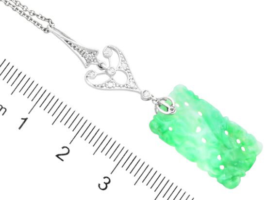 Jadeite Diamond Pendant Size Reference