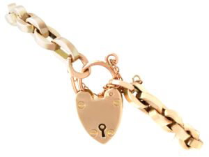 Antique Gold Padlock Bracelet