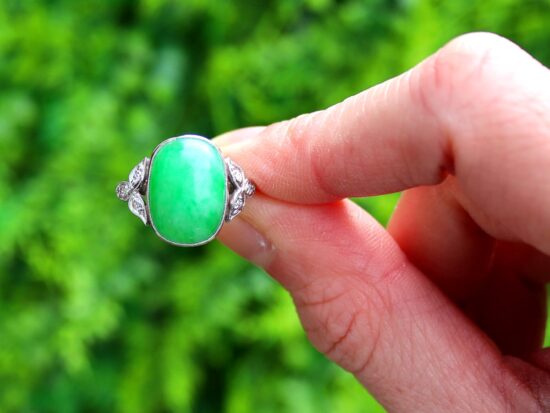 Platinum Set Jadeite Ring