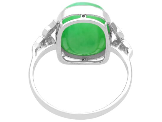 Jadeite Diamond Dress Ring Reverse