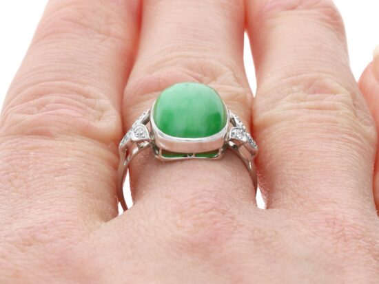 White Gold Ring Wearing Closeup