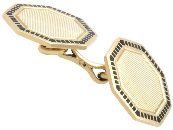 vintage cartier gold cufflink