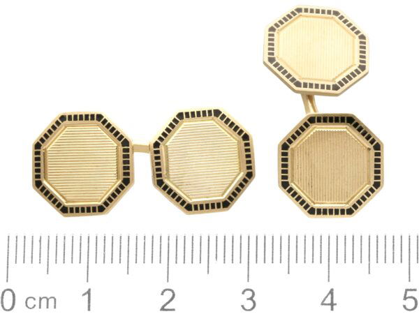 vintage cartier gold cufflinks size