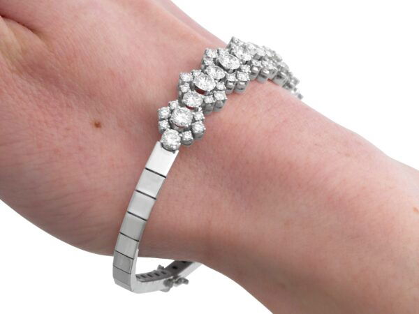 White Gold Bracelet On Wrist