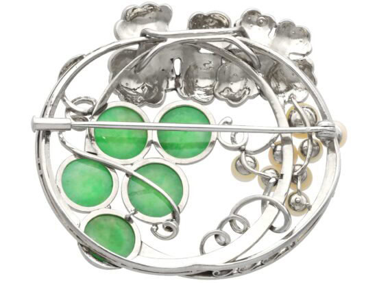 Chrysoprase Brooch Reverse Detail