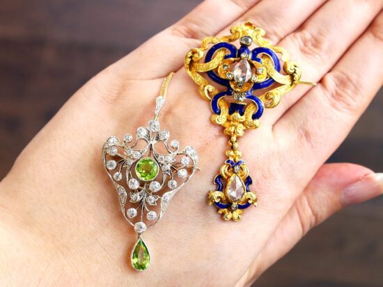 gemstone brooches