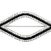 Cartier Black Onyx and Diamond Brooch