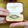 Cartier Black Onyx and Diamond Brooch boxed
