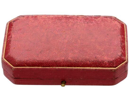 Cartier Black Onyx and Diamond Brooch box closed