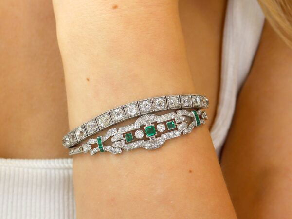 old cut antique diamond bracelet with other bracelet