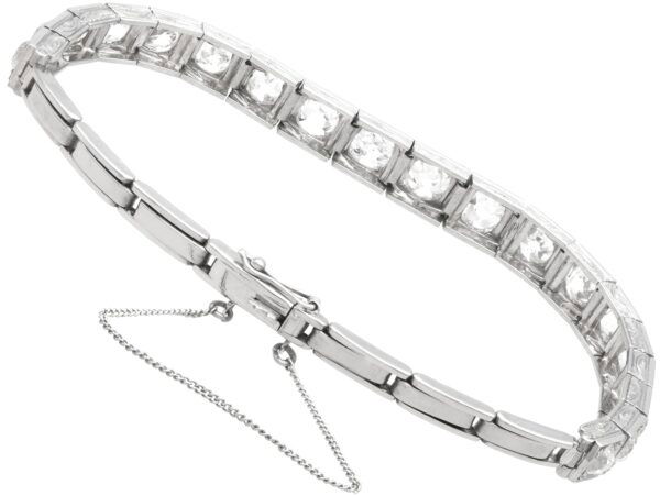 old cut antique diamond tennis bracelet