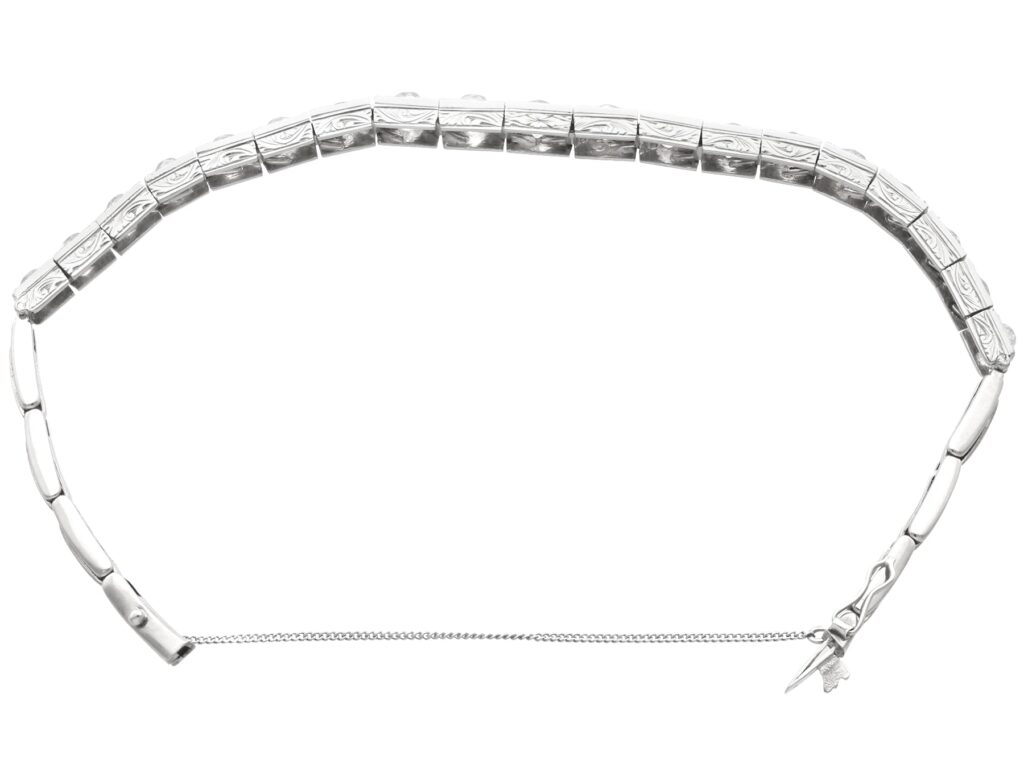 old cut antique diamond bracelet clap open
