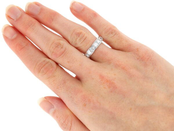 2.8 Carat Diamond Eternity Ring wearing
