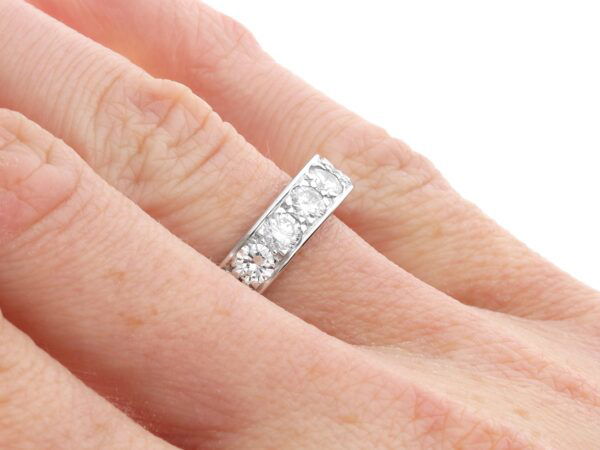 2.8 Carat Diamond Eternity Ring on hand