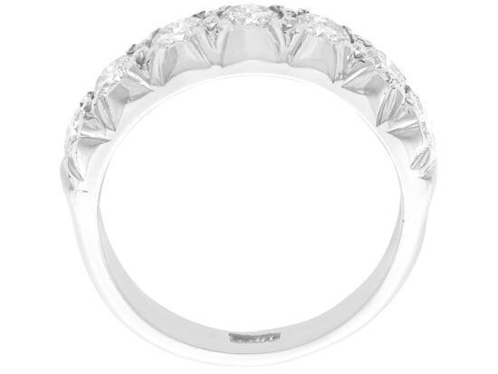 setting of Second Hand White Gold Half Eternity Ring