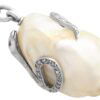 Antique Pearl Pendant with Rubies and Diamonds