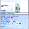 Pearl Diamond and Ruby Snake Pendant grading card