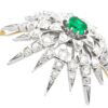 Victorian Emerald and Diamond Star Brooch