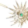reverse of Victorian Emerald and Diamond Star Pendant