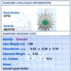 Victorian Emerald and Diamond Star Pendant grading card