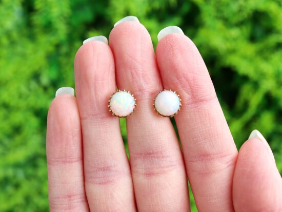 Opal Stud Pair Detail
