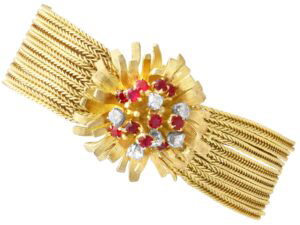 Ruby Diamond Bracelet Watch