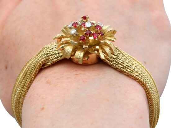 Bracelet Watch On Wrist Closeup