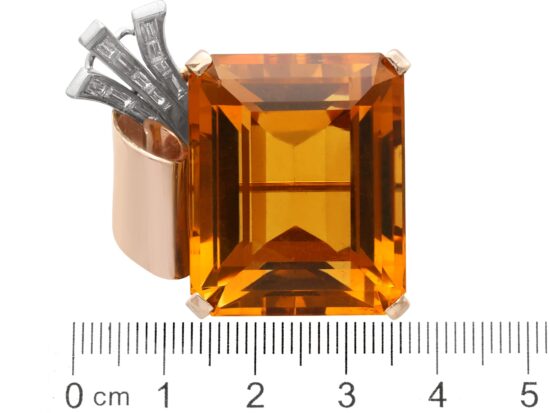 Citrine Brooch Size Reference