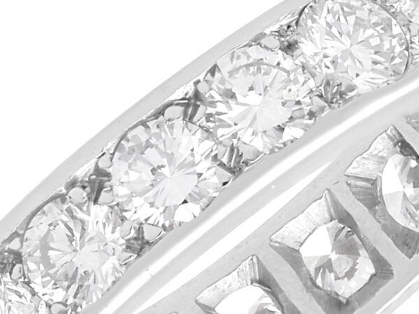 close up of French Pavé Diamond Eternity Ring