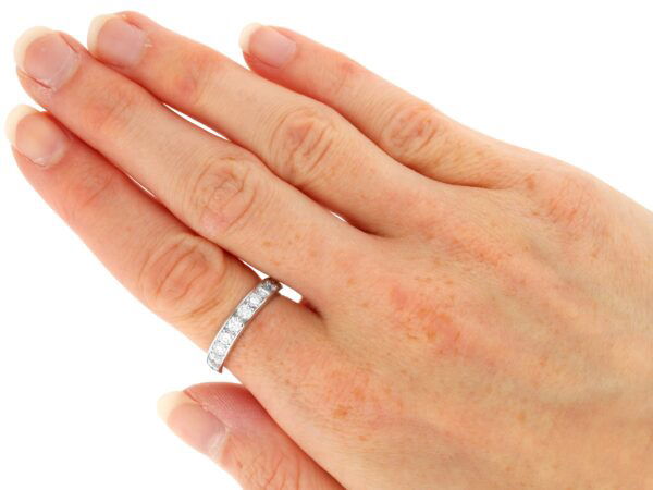 wearing French Pavé Diamond Eternity Ring