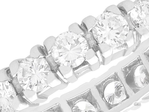 1950s Eternity Ring in White Gold close up
