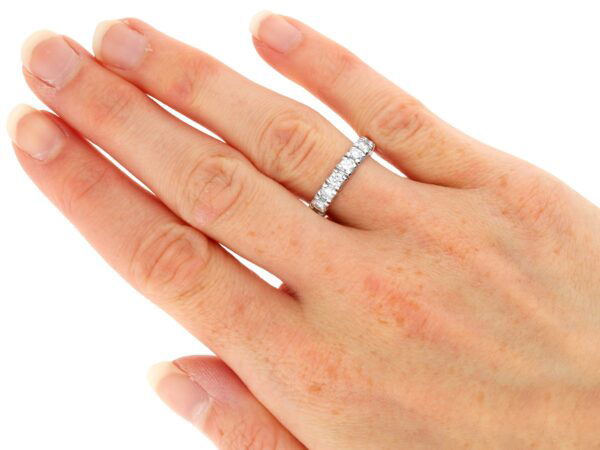 wearing 1950s Eternity Ring in White Gold