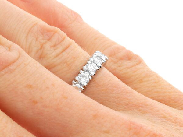 1950s Eternity Ring in White Gold on hand