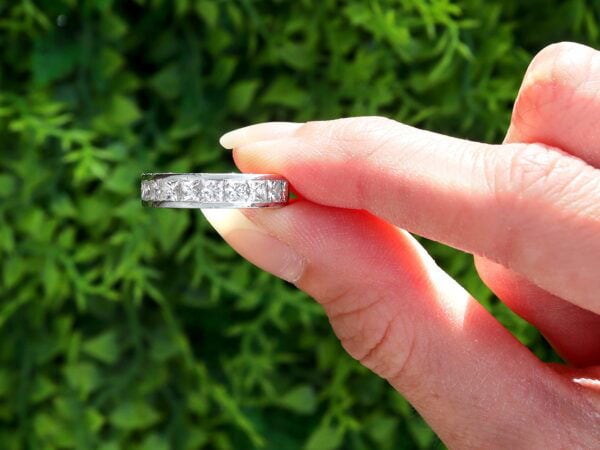 princess cut diamond eternity ring outside