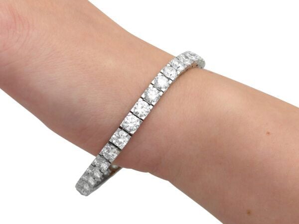 diamond line bracelet on arm
