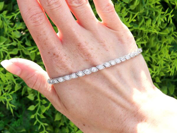 Edwardian diamond tennis bracelet outside