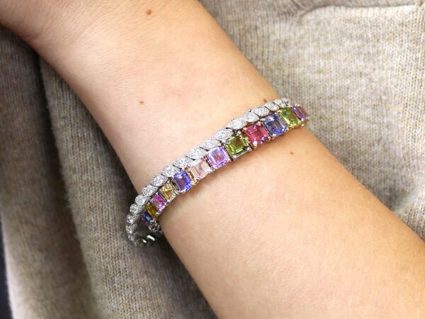 Edwardian diamond line bracelet