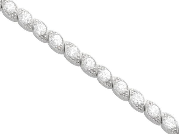 side view Edwardian diamond tennis bracelet