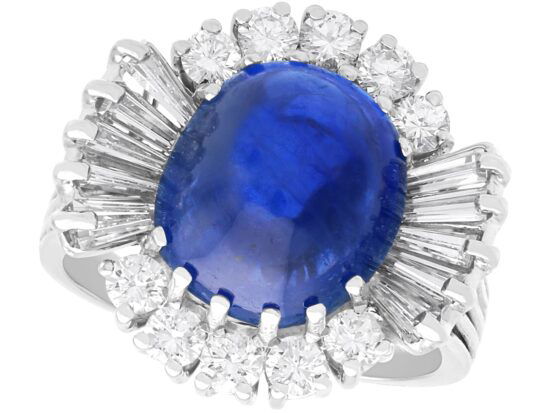 white gold oval sapphire ring