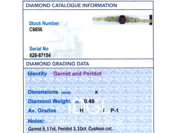 IDGL Gemstone Grading Card Included