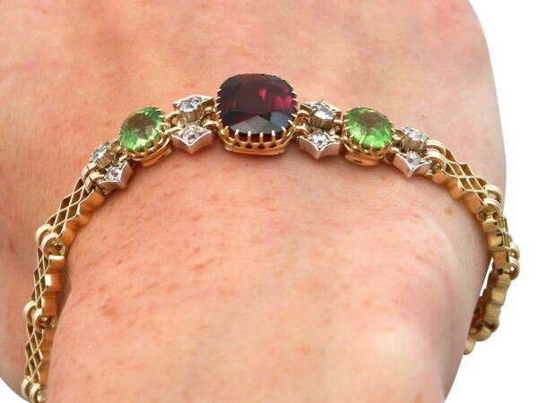Multi Gem Bracelet Worn Close-Up