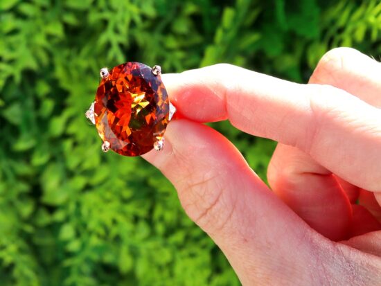 Rose Gold Citrine Ring Front