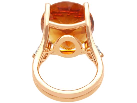 Oval Citrine Ring Reverse