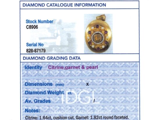 IDGL Gemstone Grading Card Image