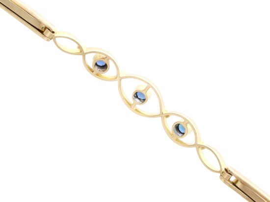 Antique Sapphire Bracelet Reverse View