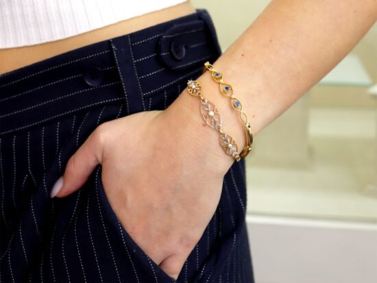 Antique Pearl Bracelet On Wrist