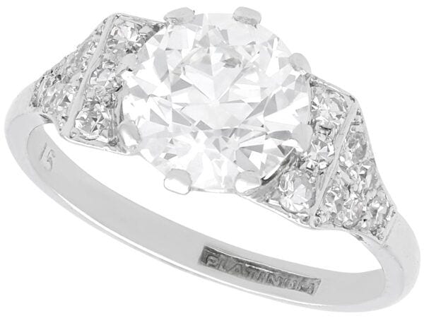 old European cut diamond ring