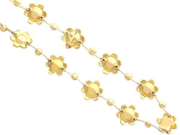 Victorian pearl and gold bracelet underside